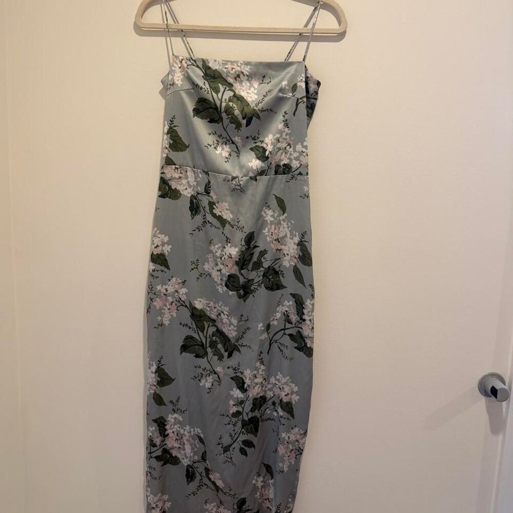 Reformation Women's Blue and Green Dress